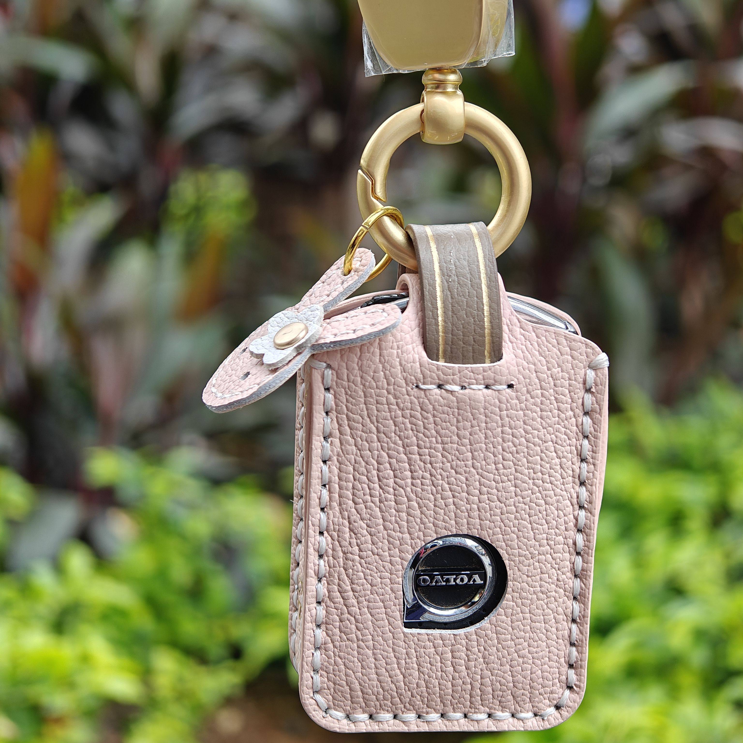 适用沃尔沃钥匙套XC60真皮XC90壳S60包S90高档xc40女款车挂扣