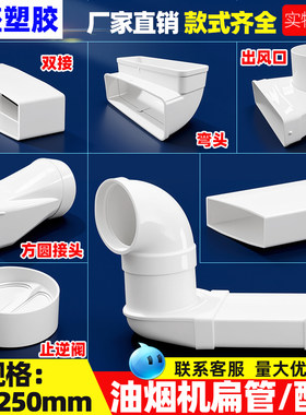 集成灶排烟管PVC方形阻燃塑料管