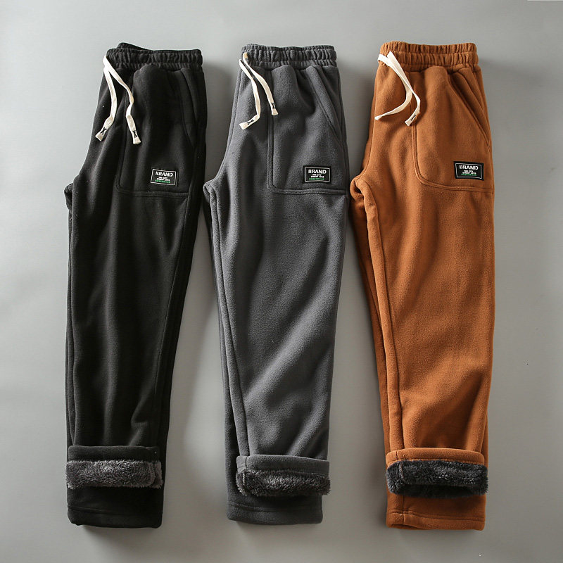 秋冬新款复古摇粒绒加厚仿羊羔绒男士情侣款防风加绒保暖休闲卫裤,男装,卫裤,淘宝优惠券,粉丝福利购,淘宝优惠卷
