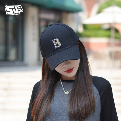 字母B棒球帽英伦时尚显脸小潮牌