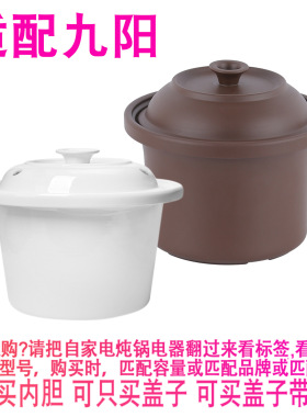 适配九阳DG40Z-GD410电炖锅4升L陶瓷煲汤紫砂锅内锅内胆盖子配件