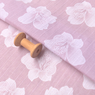 暗芋紫木棉花织条纯棉布料 原创衬衫连衣裙子汉服装上襦曲裾面料