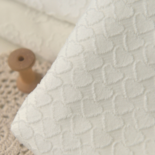 米白满幅心形黄花瓣针织 自制diy春夏短上衣连衣裙开衫衣服装面