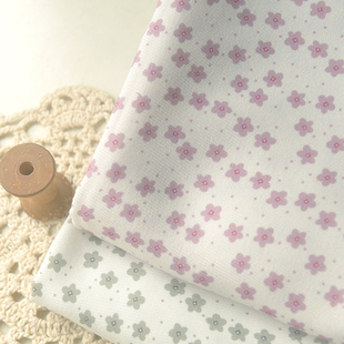 紫绿花小波点斜纹聚酯纤维 上衣连衣裙衬衫汉服围巾娃衣旗袍面料