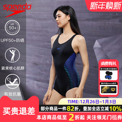 Speedo连体平角保守泳衣