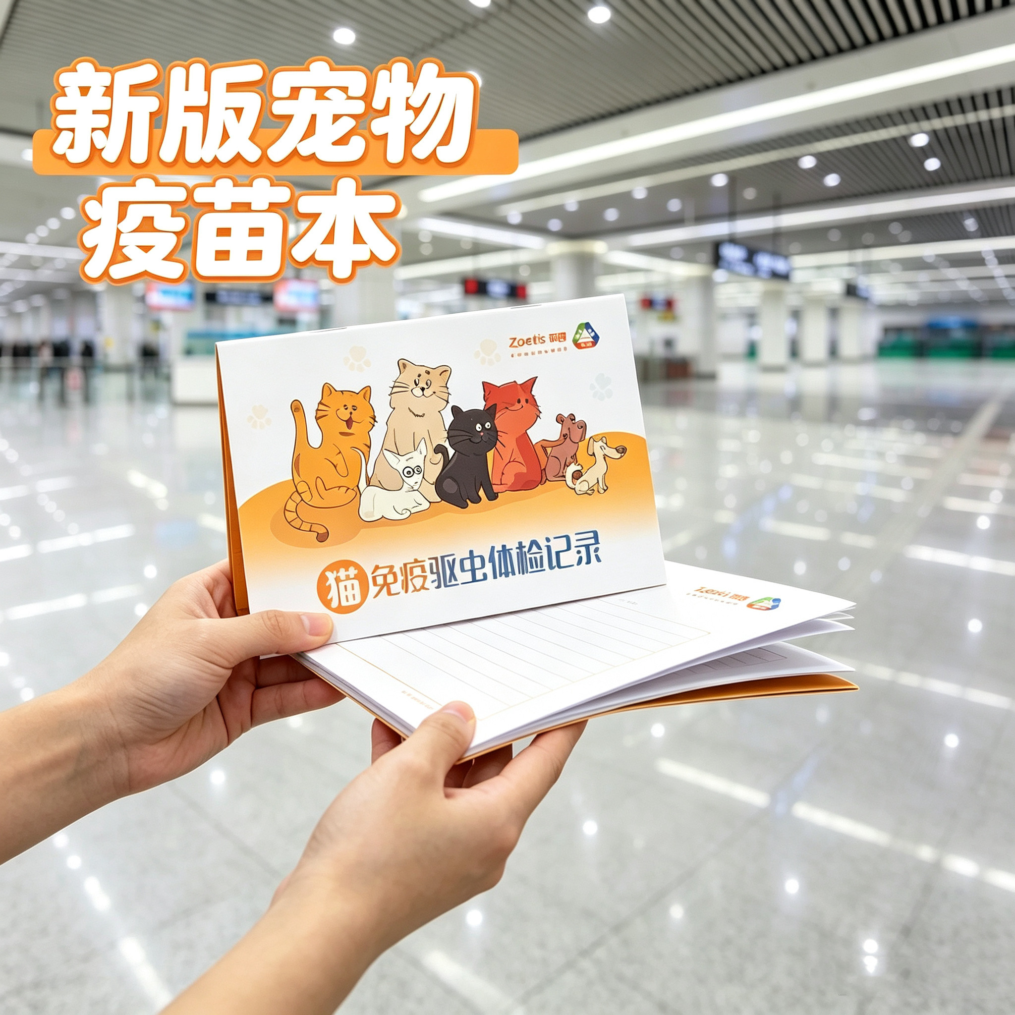 疫苗本宠物驱虫体检记录免疫本狗狗猫咪宠物疫苗本通用贴图片