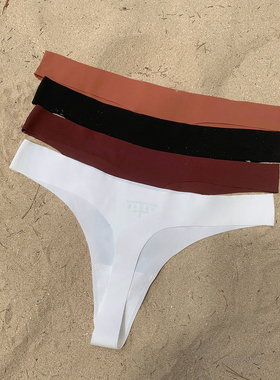 Byu run 新款无痕一片式裸感隐形运动内裤薄款透气女士瑜伽三角裤