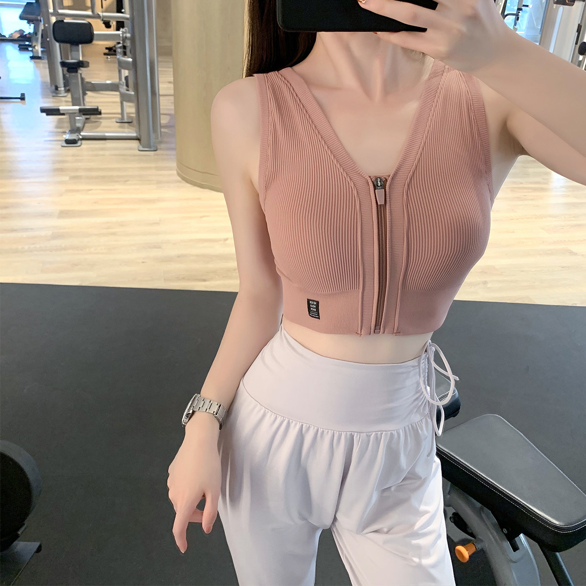 Byu run 防震聚拢防走光运动内衣女高强度透气背心式瑜伽健身服