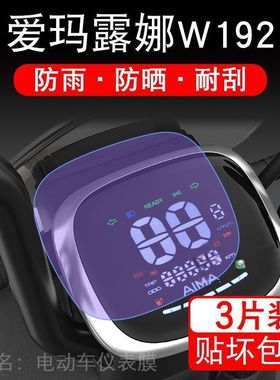 适用于爱玛露娜W192 mico电动车仪表保护贴膜纸显示屏幕瓶非钢化