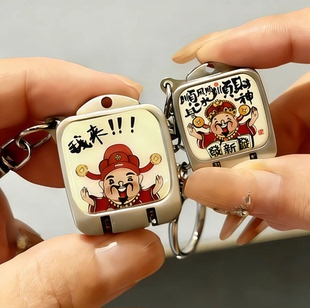 财神爷迷你指甲刀多功能钥匙扣超小折叠便携式指甲钳创意书包挂件