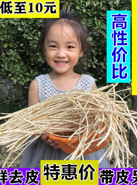 山东泰山带皮去皮新鲜白茅根茅草根丝茅根白毛根500g包邮正品干品