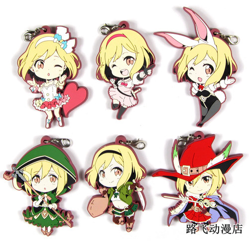 Granblue Fantasy碧蓝幻想GBF日单散货橡胶挂件姬塔姬妲换装系列
