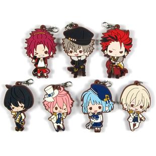 ES偶像梦幻祭豆豆眼橡胶挂件日单散货鬼龙红郎日谷周边手机链绳