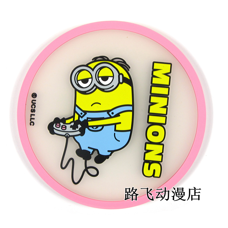 小黄人大眼萌橡胶杯垫Minions凯文卡通动漫周边可爱礼物日单散货