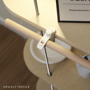 HEGALY 柜子帘杆子夹子单板层板免打孔挡灰帘书柜帘窗帘夹杆方便