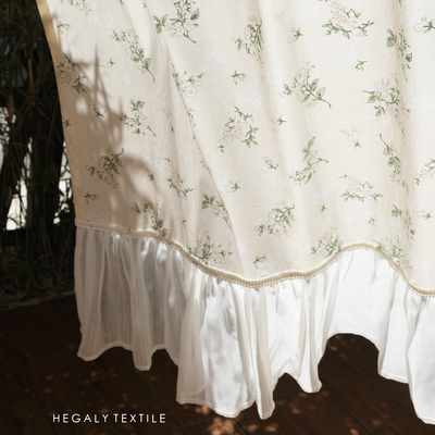 花下知春棉布门帘装饰隔断日式