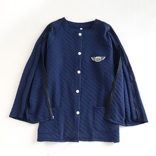 秋冬病人保暖衣男袖子带拉链上衣手臂开口透析化疗专用康复病号服