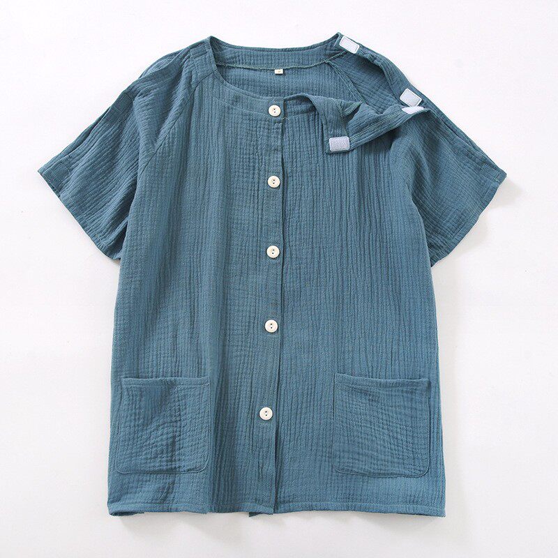 手臂骨折专用上衣男短袖护理服