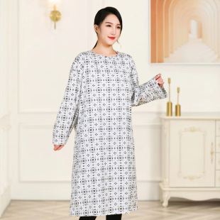 病号服易穿脱纯棉倒穿衣长袖 医院受伤患者体检衬衫反穿衣女系绳