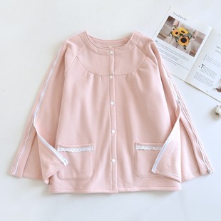 picc置管衣服女裤袖有拉链透析上衣秋冬薄绒病号服肩膀骨折护理服