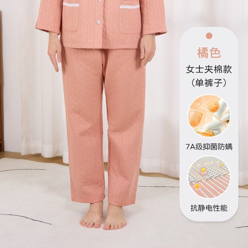 侧面开口骨折裤女纯棉厚款膝盖手术后裤子易穿脱脚摔伤病人保暖裤