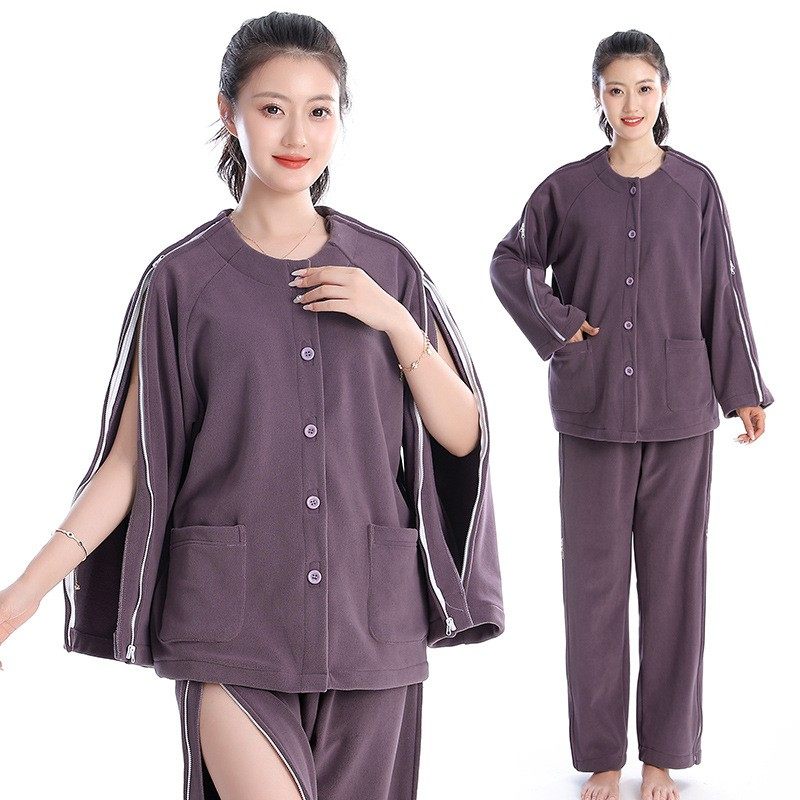 肩膀手术后衣服女病号服套装
