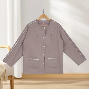 透析专用衣服女德绒病号服 袖子带拉链睡衣 秋冬季肩膀骨折病人服