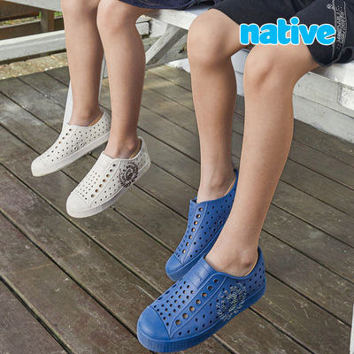 native春夏新款Jefferson幸运数字男女同款洞洞鞋儿童亲子沙滩鞋