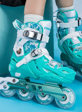 美洲狮溜冰鞋女童轮滑鞋儿童初学者男童旱冰鞋专业直排滑轮滑冰鞋