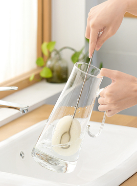 FaSoLa奶瓶刷不锈钢杯刷海绵刷长柄水杯清洗洗杯刷神器洗杯子刷子