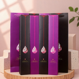 樱秦B9冰酒包装盒纸袋375ML蓝梅酒红酒水果酒葡萄酒1支2支装 包邮