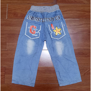 买别的就送这条！外贸原单纯棉儿童牛仔裤运动裤长裤摸爬滚打