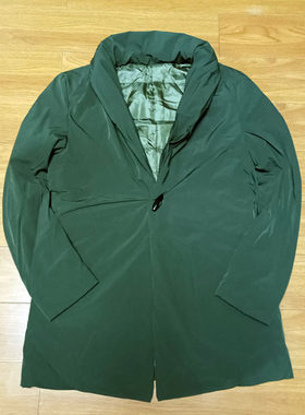 外贸原单中性款垂顺版型超好小码修身男士西服风衣款棉衣男女款1