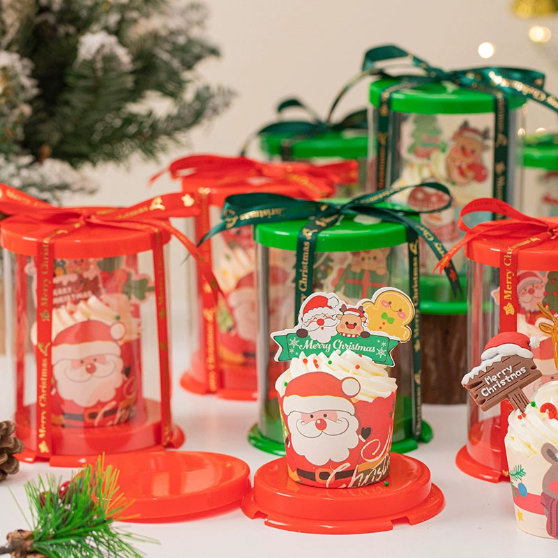 圣诞节卡通纸杯蛋糕装饰