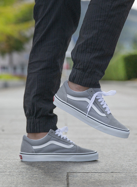 范斯新款VANS Old Skool 经典灰色低帮情侣休闲滑板鞋VN0A4U3BIYP