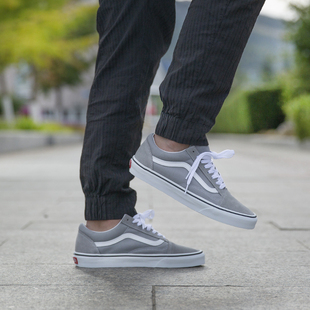 VANS 灰色低帮情侣休闲滑板鞋 Old 经典 VN0A4U3BIYP Skool 范斯新款