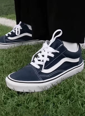 VANS范斯Old Skool经典藏蓝色男女款低帮板鞋休闲板鞋VN0A5JMI4W6