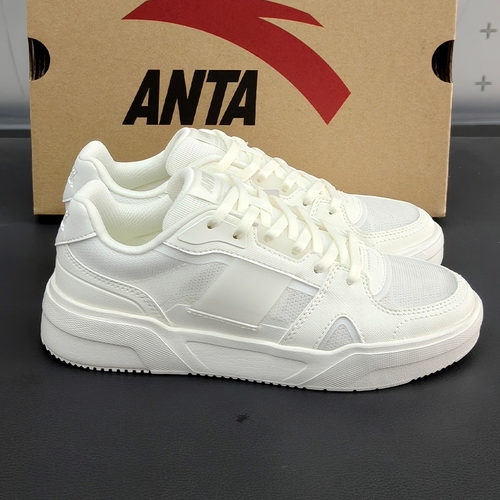 安踏女小白鞋板鞋2025夏季新款简约轻便百搭运动休闲鞋122528014