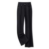黑色微喇裤 加肥女装 女2026春秋装 显瘦喇叭牛仔裤 弹力修身 阿月大码