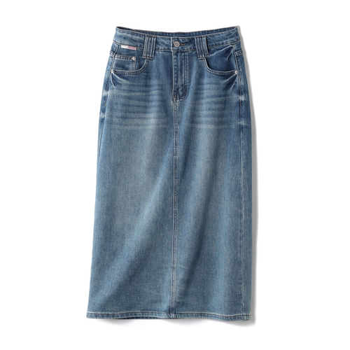 阿月大码牛仔裙女2026春夏新款舒适显瘦A版中长裙加肥加大200斤潮