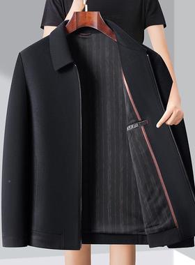 冬季毛尼品马甲夹克外套新恒源祥男装翻休闲领夹单面尼11598克外