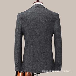 L装 秋冬新款 外套毛呢件绅士休闲正2822 羊羊毛西装 礼服年单上 男士