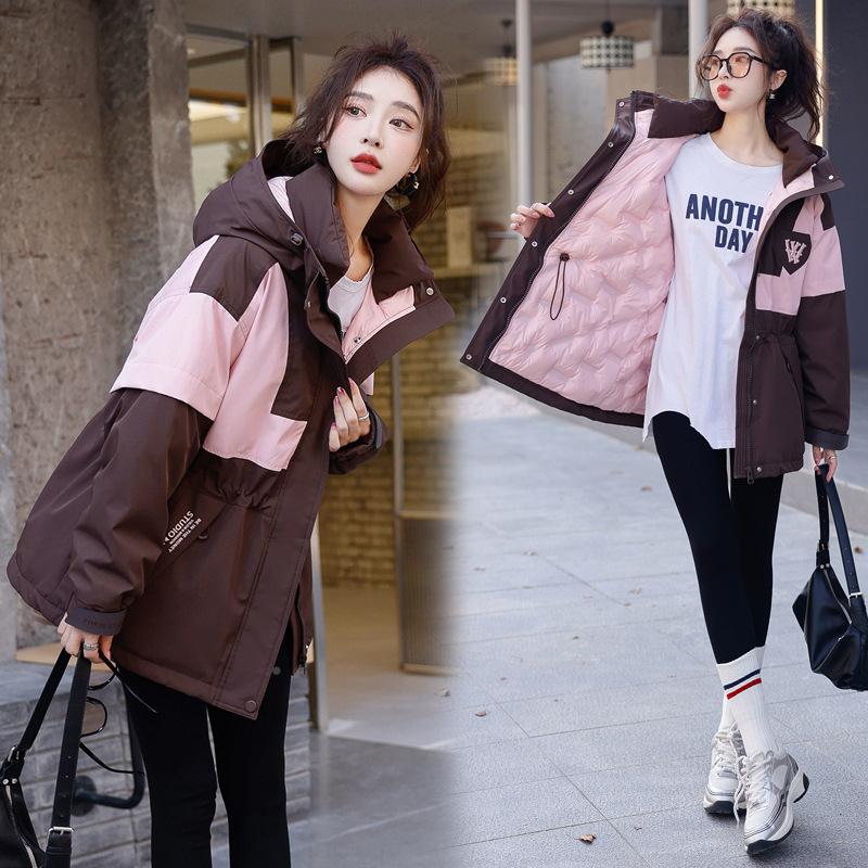 羽绒服女中长冬季慧2865款高级感超好看宽松收腰欧款拼接新冲锋货
