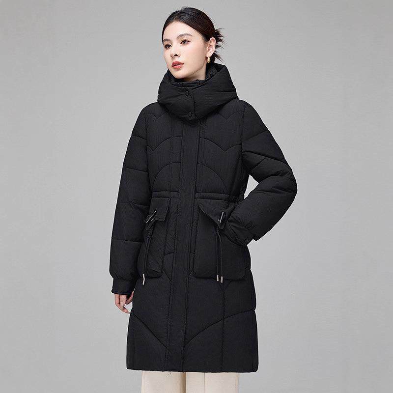 绒棉服女中羽长款季71-801冬新款洋气妈洋妈棉衣款加厚保暖气外套