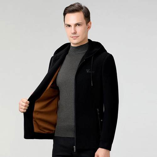 品牌中翻老年爸爸秋冬新Y2301-NN款男士领克夹宽松休闲男季季连帽