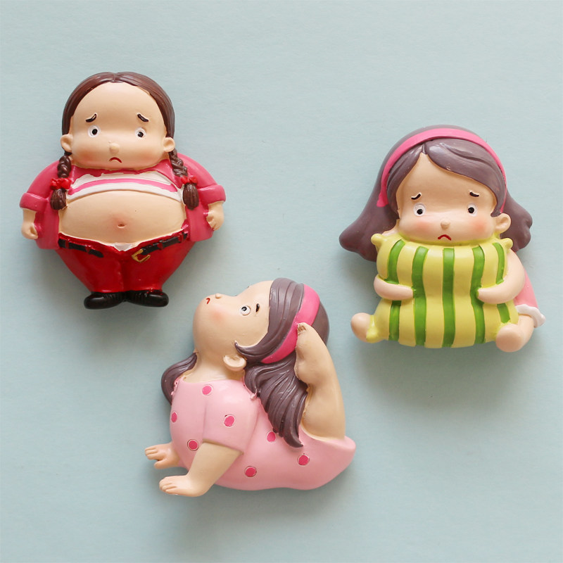 大王小王|可爱搞笑人物创意冰箱贴3d立体树脂吸铁石冰箱磁贴装饰