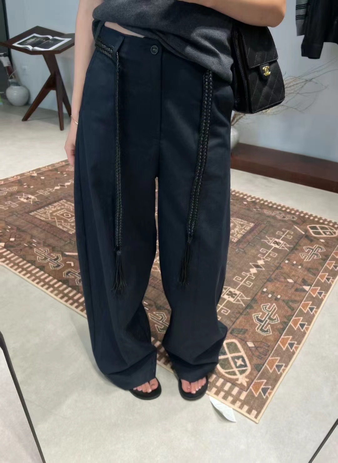 qiuling2025早秋新款韩版高腰显瘦直筒裤女百搭休闲阔腿长裤