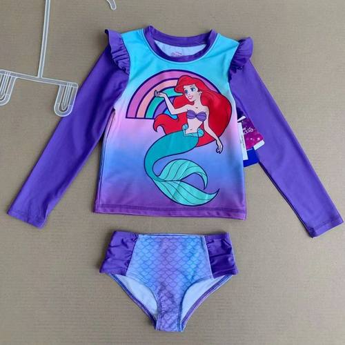 外贸美人鱼女童儿童分体泳衣泳裤
