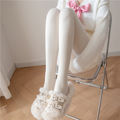 加绒加厚白丝袜女打底袜冬天保暖显瘦灰色打底裤 白色连裤 袜秋冬款