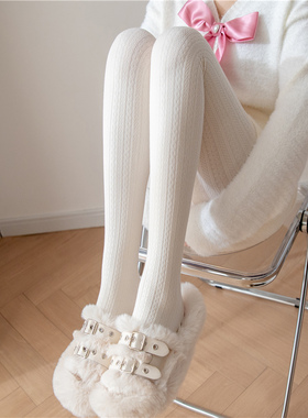 白色连裤袜秋冬款加绒加厚白丝袜女打底袜冬天保暖显瘦灰色打底裤